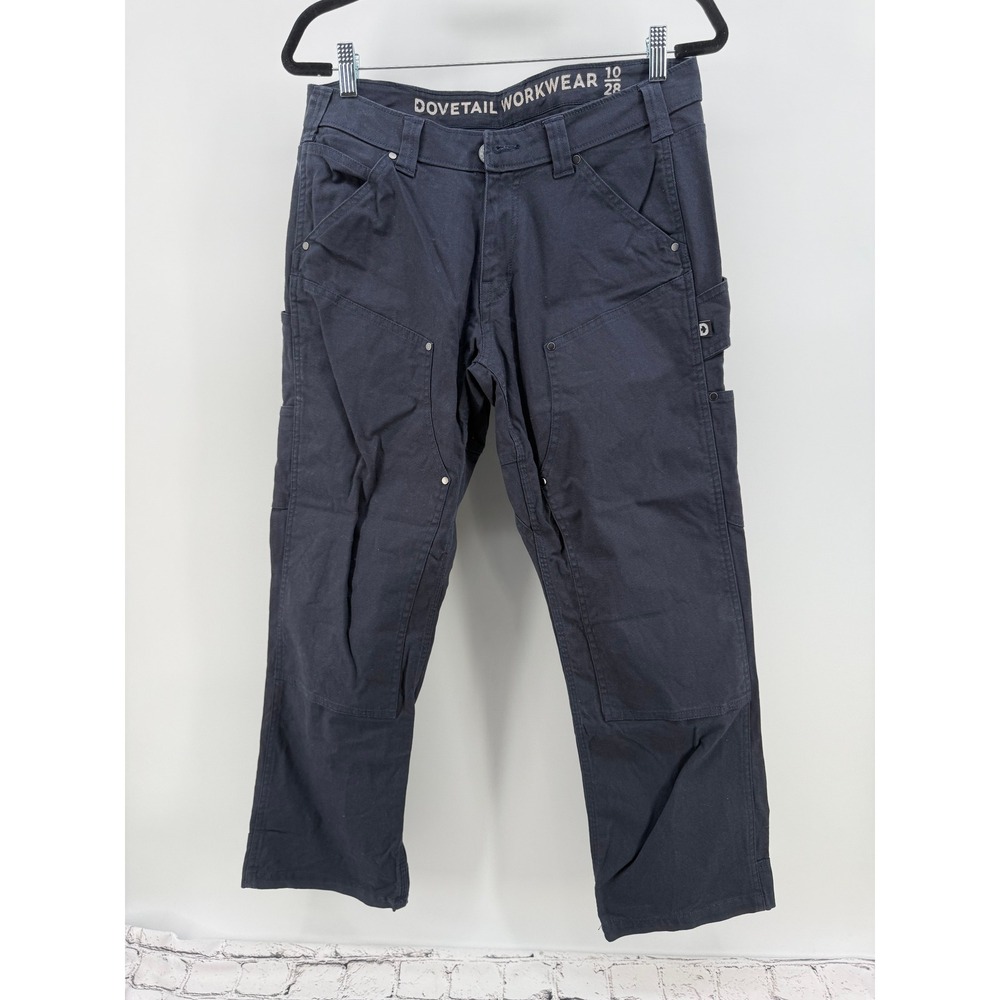 Dovetail Workwear Anna Task Pants Women's Size 10/28 Blue Cotton Blend Work